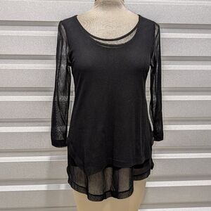 nwt PORTO mesh boxy pullover top 1 S